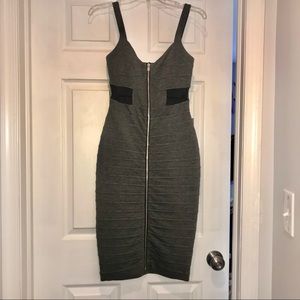 Express dress. NWT. Grey with mesh cutout.